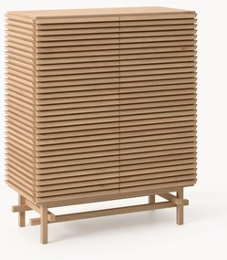 Credenza alta in legno di quercia Pierce