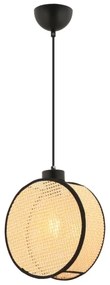 Lampada a sospensione su cavo DRUM 1xE27/60W/230V beige/nero