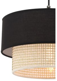 Lampadario a cavo ECHO 1xE27/60W/230V nero/crema