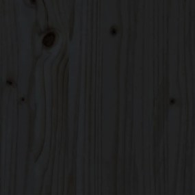 Giroletto nero in legno massello di pino 120x200 cm