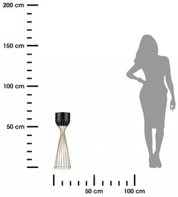 Vaso da fiori in metallo LOFT 56x20 cm oro/nero