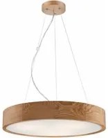 Lampada a Soffitto Eveline, Marrone, Legno, 47x47x8 cm, EPIKASA