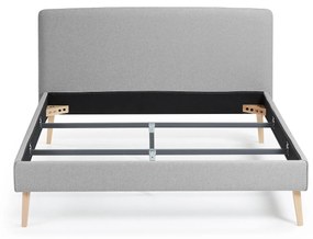 Kave Home - Fodera per letto Dyla grigia per materasso da 150 x 190 cm