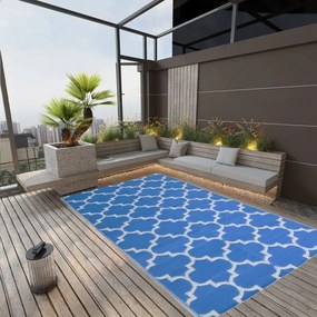Tappeto Da Esterni Arakıl Blu 190x290 Cm İn Pp /