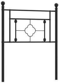 Testiera in metallo nero 75 cm