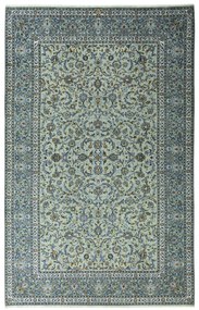 Kashan Tappeto 250 x 390 Verde (Iran) Annodato A Mano