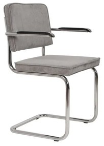 Set di 2 sedie grigio chiaro con braccioli Ridge Rib - Zuiver