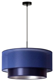 Duolla - Lampadario a sospensione con filo NANTES 1xE27/15W/230V diametro 45 cm blu/argento