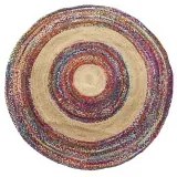 Tappeto DKD Home Decor Poliestere Cotone Multicolore Iuta (200 x 200 x 0,7 cm)