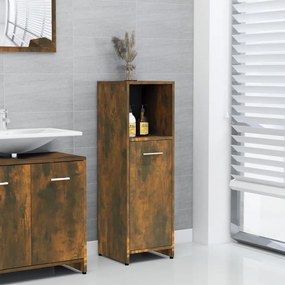 Armadietto Bagno Rovere Fumo 30x30x95 Cm İn Legno Multistrato /