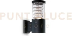 Tronco applique da esterno ip44 1 luce attacco e27 nero