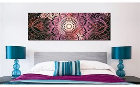 Quadro Ruby Mandala  Colore Viola, Dimensioni e Misure 150x50