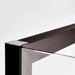 Lato per box doccia angolare Style dritto H 200 x L 79 cm, sp 8 mm nero