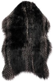 Volpe nera in pelliccia sintetica, 50 x 80 cm - Tiseco Home Studio