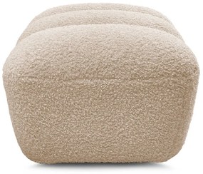 Poggiapiedi beige con rivestimento in bouclé Hippolyte – Bobochic Paris