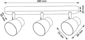 Brilagi - Faretto LED RGBW dimmerabile NUGGET 3xGU10/6W/230V nero/oro