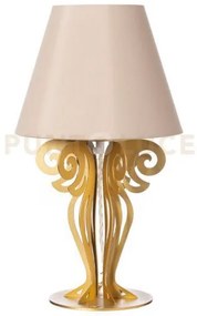 Abat jour da tavolo circeo oro trasparente paralume sabbia in ferro...