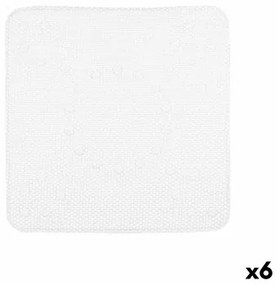 Tappetino Antiscivolo da Doccia Bianco PVC 53 x 52,5 x 1 cm (6 Unità)