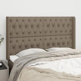 Testiera Ad Orecchio Tortora 163x16x118/128 Cm İn Tessuto /