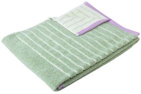 Asciugamano in cotone verde Dora, 50 x 100 cm - Hübsch