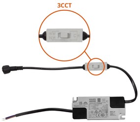 Faro LED da Incasso 12W Nero Ø75mm IP40 Orientabile con driver Philips Colore Bianco Variabile CCT