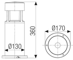 Greta Mini Led 15W 4000°K H. 36Cm