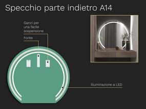 Specchio atipico con illuminazione a LED A14 60x55