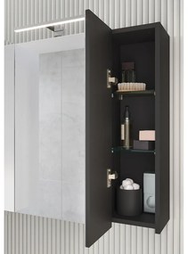 Mobile bagno grigio scuro con specchio 76x71 cm - Germania