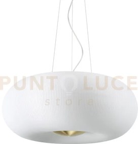 Arizona lampadario a sospensione 5 luci gx53 in vetro bianco soffiato