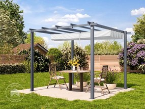 PRIMEYARD Pergola 3x3m, parasole, pietra - (400100)