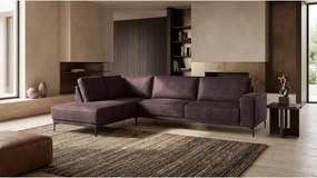 Divano angolare in similpelle marrone (angolo sinistro) Copenhagen - Scandic