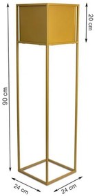 Portafiori 90x24 cm oro