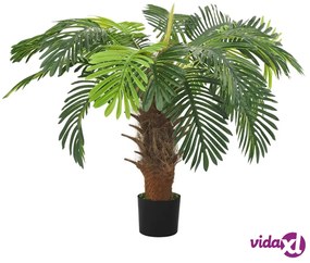 vidaXL Palma Cycas Artificiale con Vaso 90 cm Verde