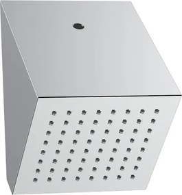 Soffione doccia Delfi Quadrato in inox cromato anticalcare 1 getto