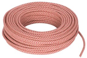 Cavo tessile 2 x 0.75 mm² L 50 m MERLOTTI panna/rosso ciliegia matassa