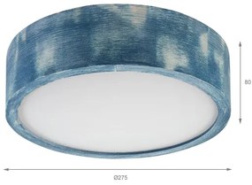 Brilagi - Plafoniera PINO 1xE27/15W/230V pino/blu Ø 27,5 cm