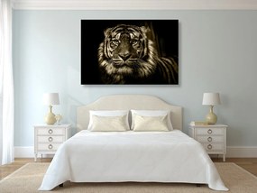 Stampa su tela – Tigre in seppia