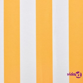 vidaXL Tendone Parasole in Tela Giallo Girasole e Bianco 3x2,5 m