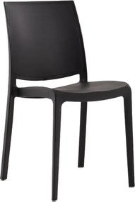 Sedia da giardino o cucina in polipropilene impilabile - Set 2 FEBE Antracite