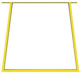 Gamba per mobili STEELMI Trap in acciaio giallo lucido L 80 x P 8 x H 71 cm
