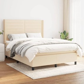Giroletto A Molle Con Materasso Crema 140x200 Cm İn Tessuto /