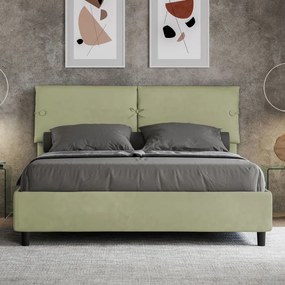 Letto matrimoniale e rete 160x190 in microfibra tč verde Sleeper