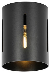 Plafoniera di design nera con effetto luce - Yana
