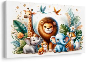 Quadro su tela – Re della giungla con i suoi dolci amici