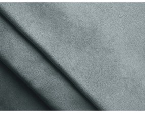 Letto matrimoniale imbottito blu chiaro con contenitore con griglia 160x200 cm Hauke - Makamii