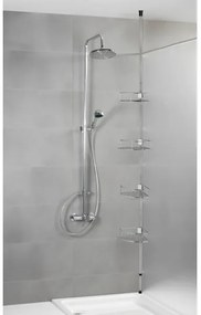 WENKO 21803100-Mensola angolare DOLCEDO 31x275 cm acciaio inox/cromo lucido