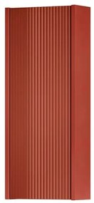 Pensile bagno Niwa laccato opaco paprika con vetro paprika, 1 anta apertura da sinistra P 17 x L 30 x H 78.5 cm