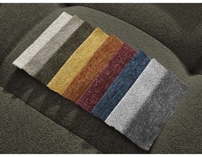 Divano angolare color kaki allungabile/con contenitore (con penisola a destra/con chaise lounge) con rivestimento in ciniglia Roxelane – Bobochic Paris