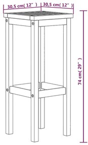 Sgabelli da bar 8 pz in legno massello di acacia