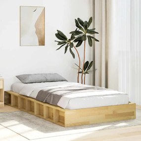Struttura Letto Senza Materasso 90x200 Cm İn Legno Massello /